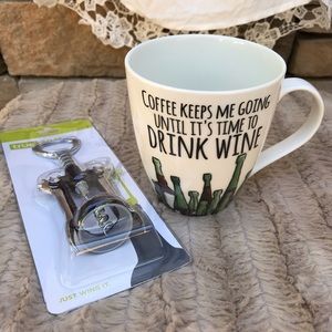 Pfaltzgraff Coffee Cup- Wine bottle Opener